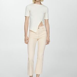 Mango Sienna High Rise Kick Flare Crop